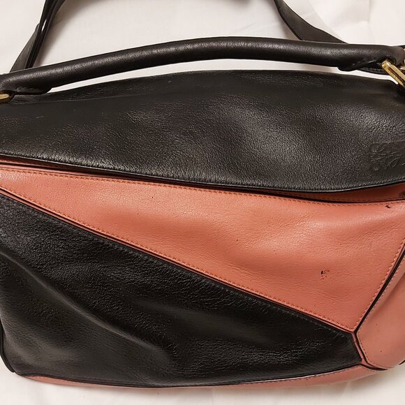 Loewe Puzzle Bag Black/Pink - Picture 1 of 9